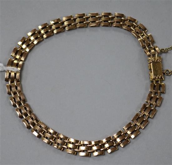 An 18ct gold curb-link bracelet.